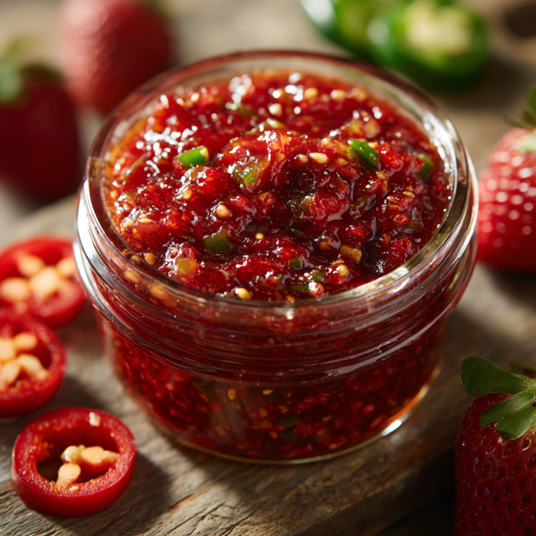 Sweet & Spicy Strawberry Pepper Spread